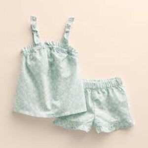 NEW Little CO. by Lauren Conrad Tie Tank Top & Shorts Set Size 18 Months